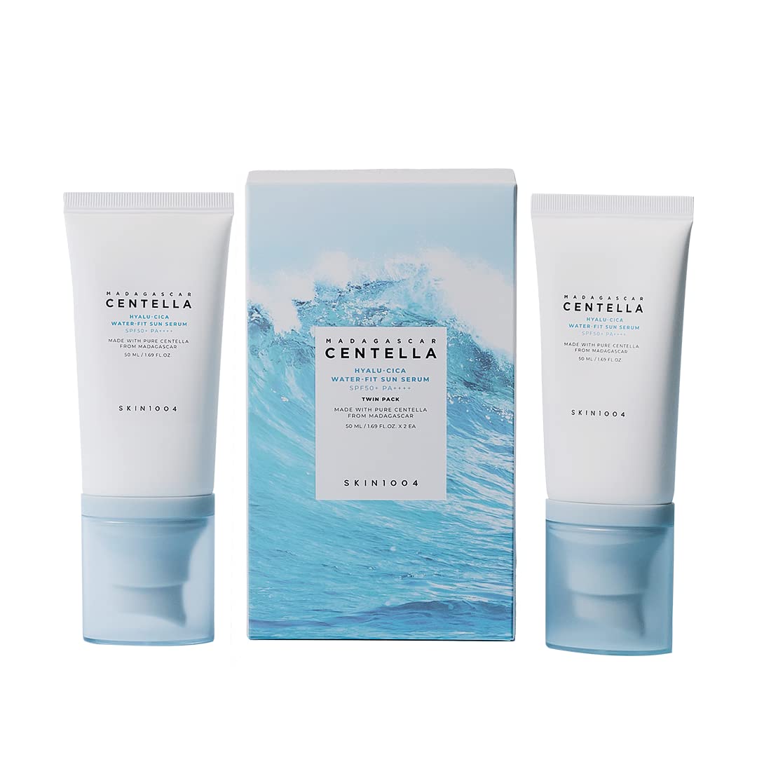 SKIN1004 - Madagascar Centella Hyalu-Cica Water-Fit Sun Serum SPF50+ PA++++ Twin Pack - 50ml